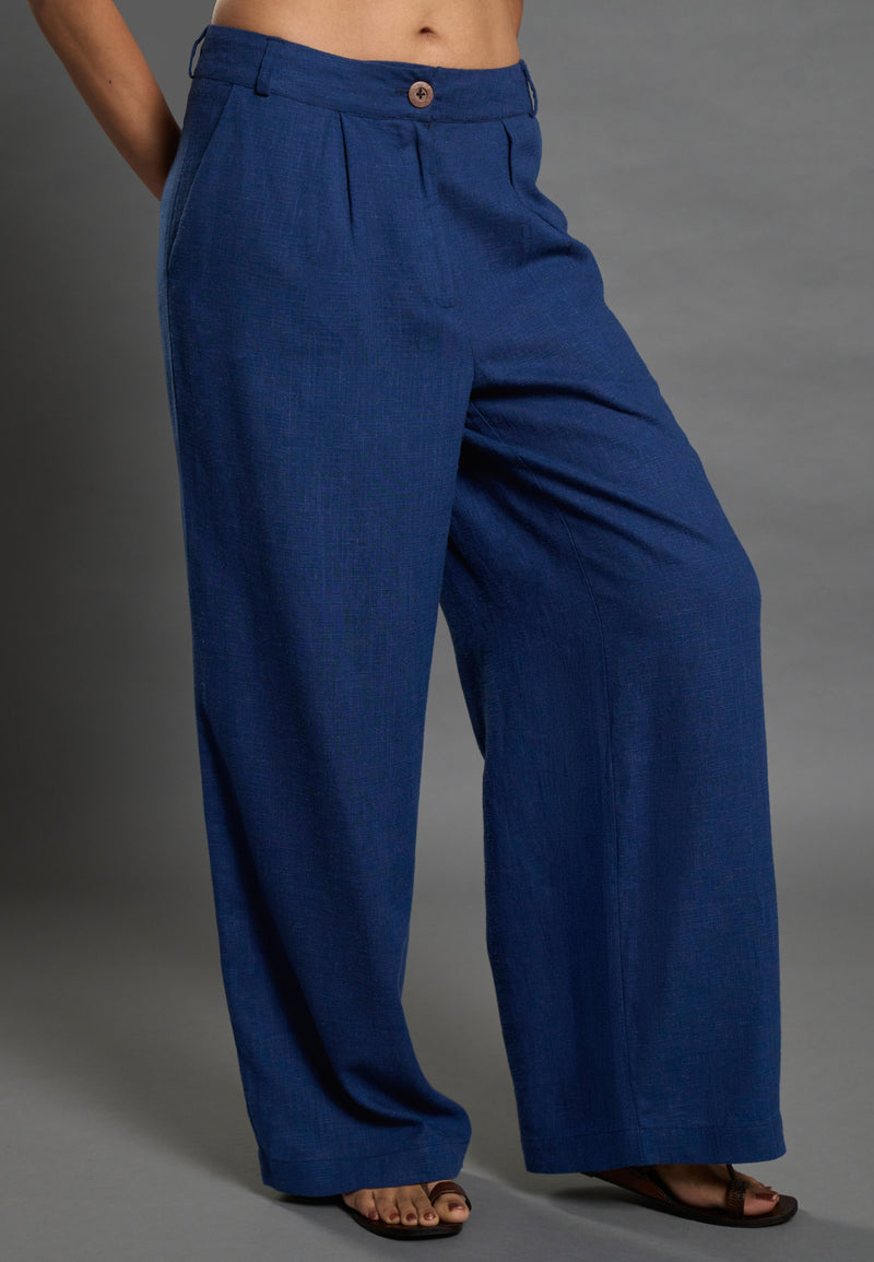 Relaxed Viscose Linen Trousers