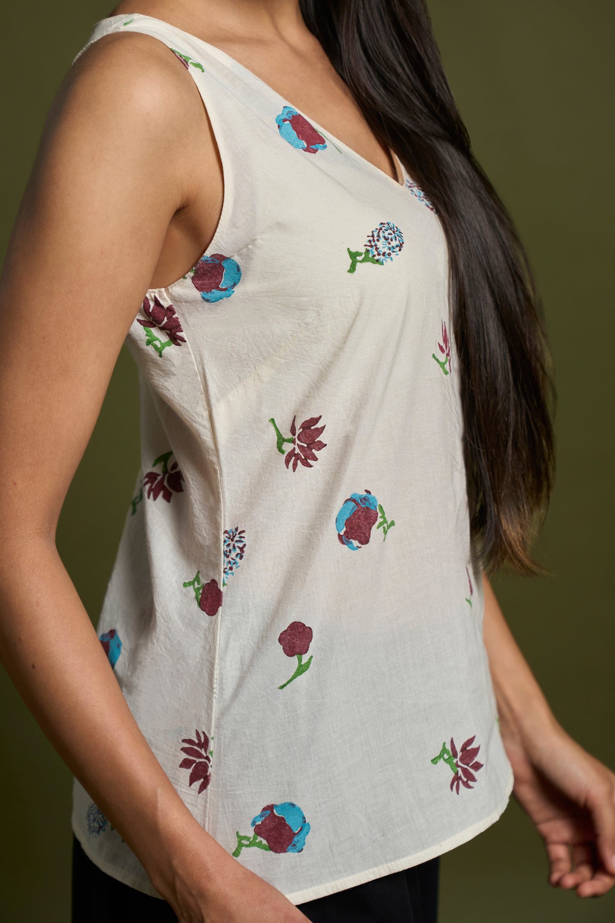 Hand Block Printed Cotton Top