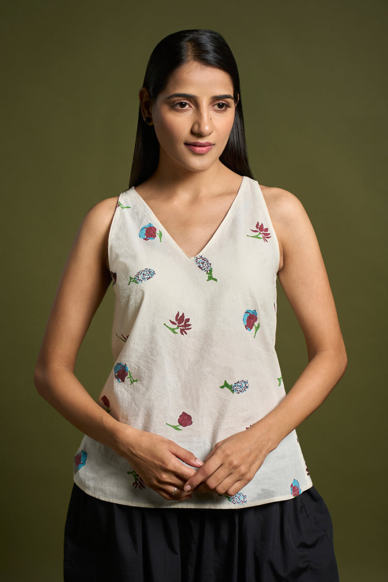 Hand Block Printed Cotton Top