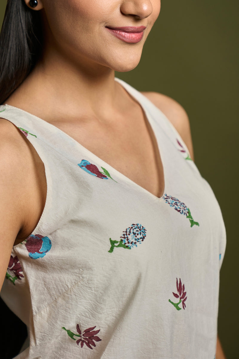Hand Block Printed Cotton Top
