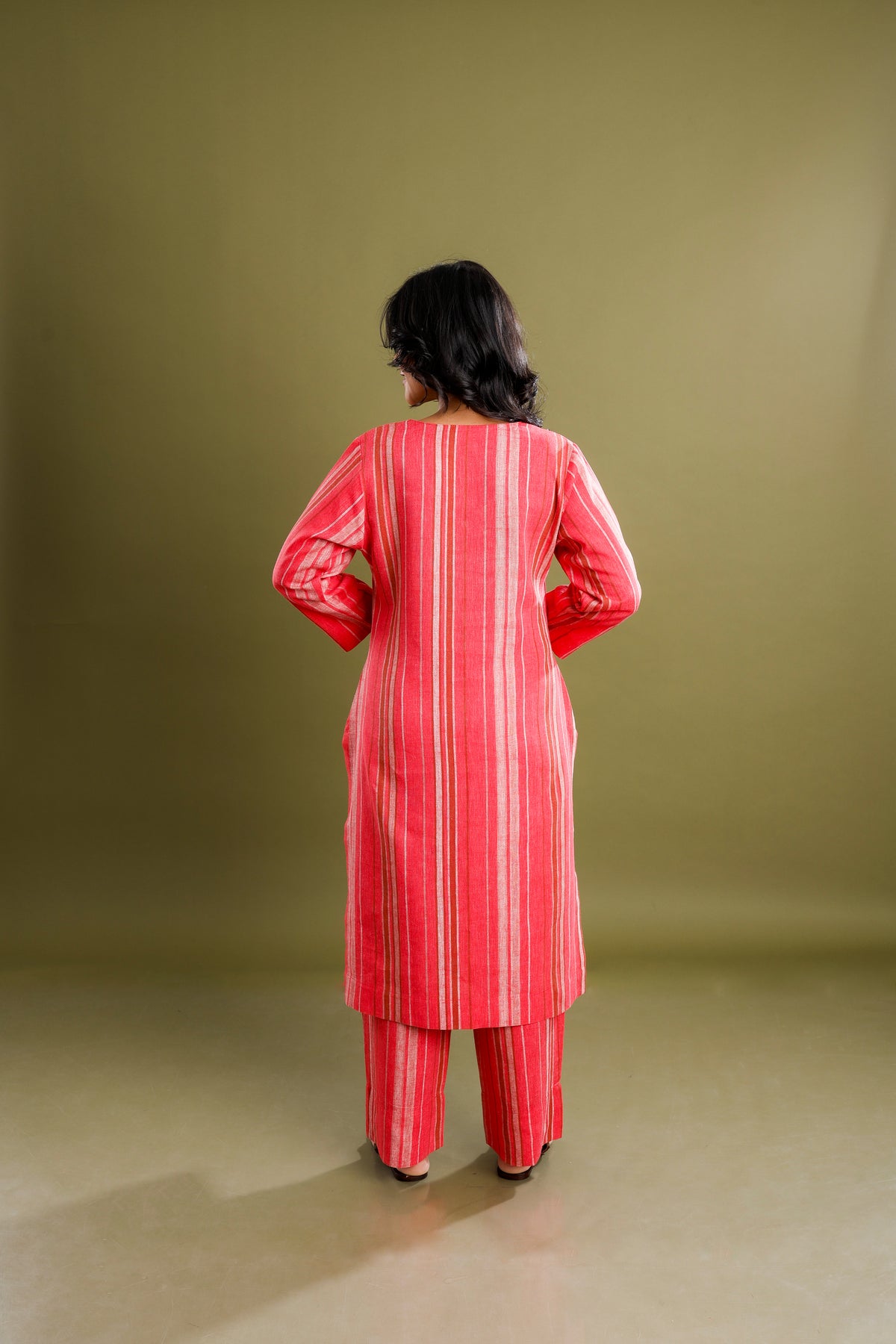Cotton Linen Kurta Set (2 Pieces)