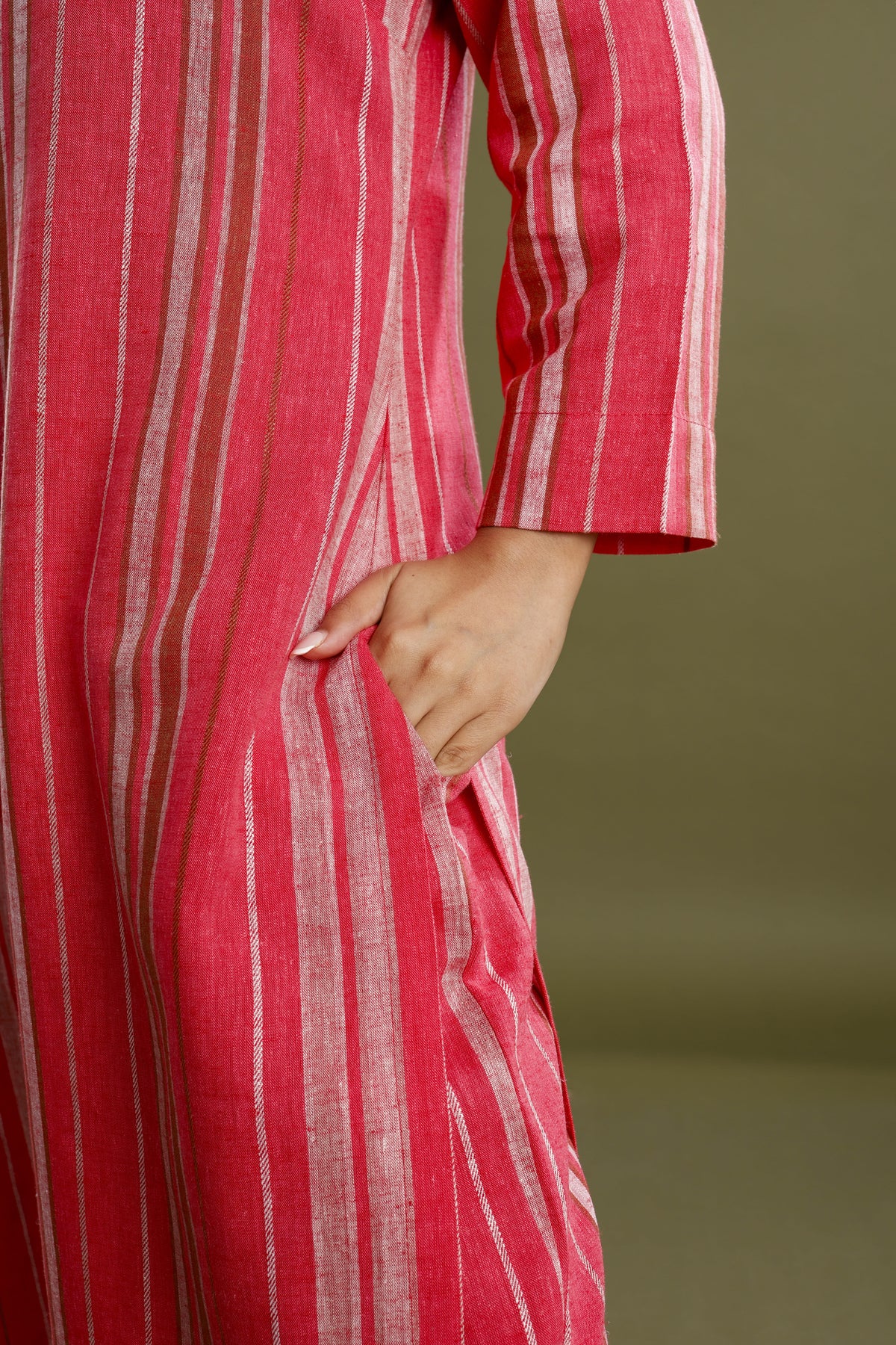 Cotton Linen Kurta Set (2 Pieces)