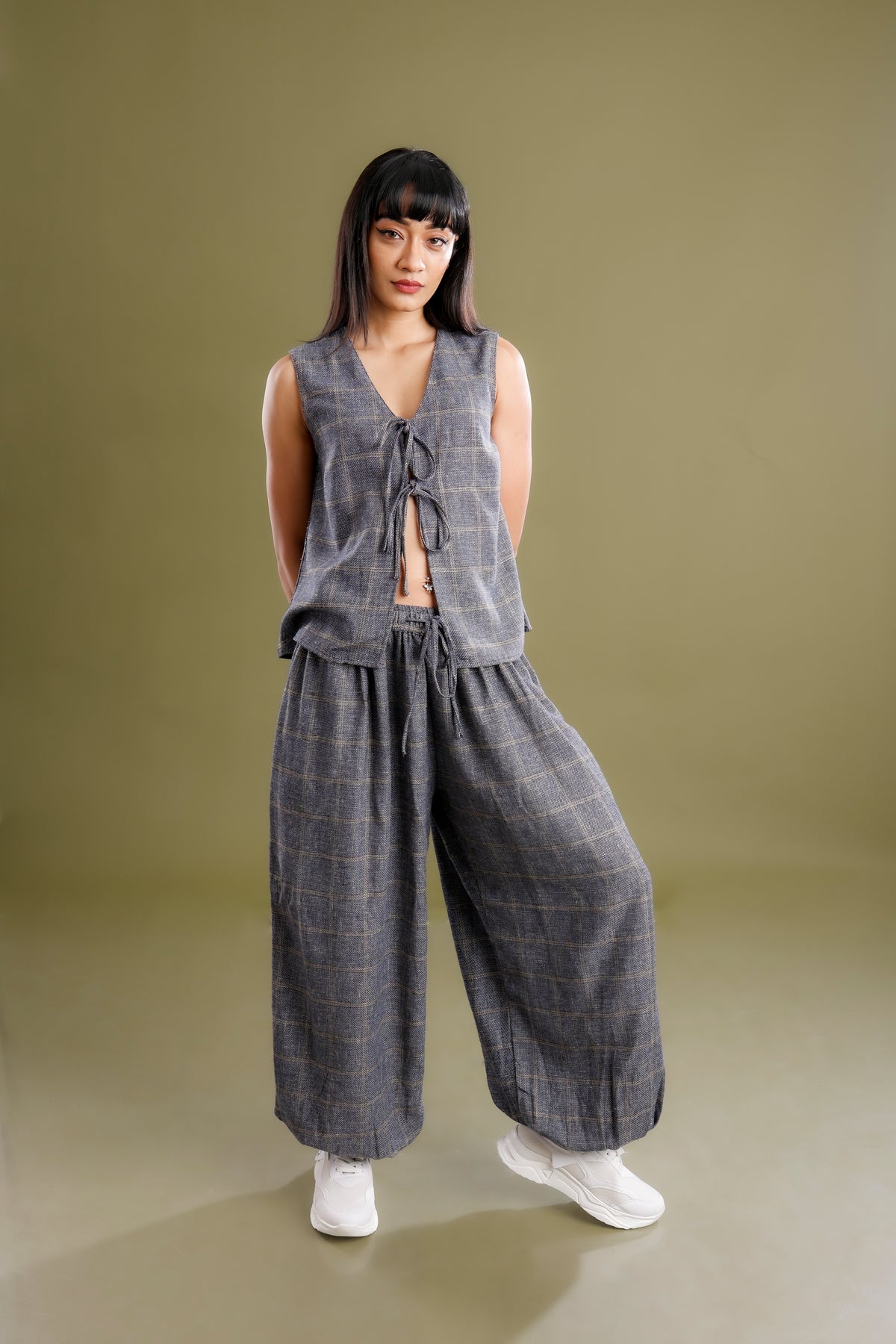 Linen Jute Tie Top