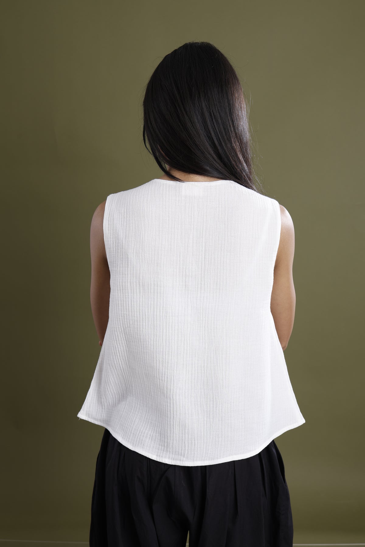 Double Cloth Tie Top